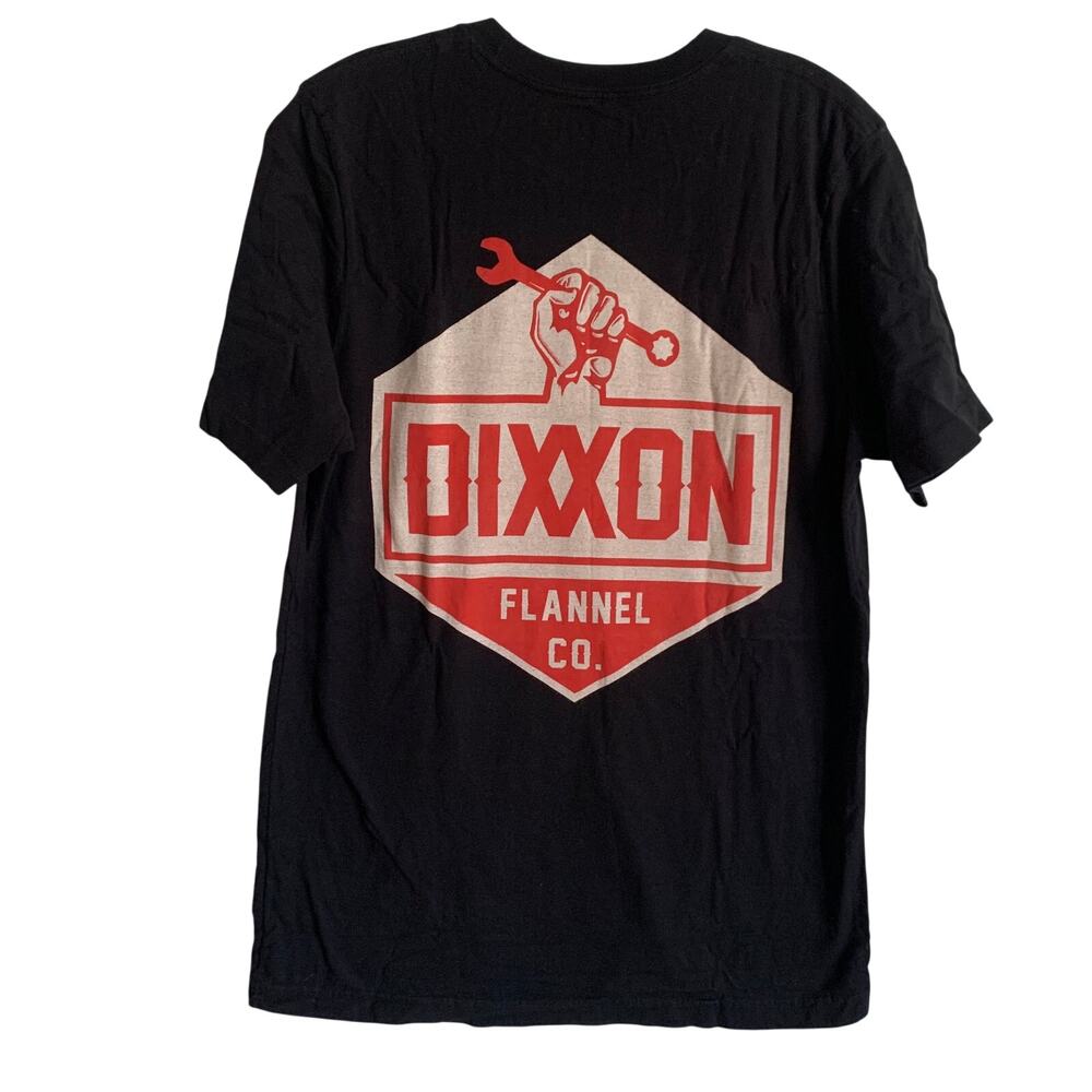 Dixxon Mens Sz Large Black Short Sleeve Logo Lugnut Wrench Cotton Tee T Shirt